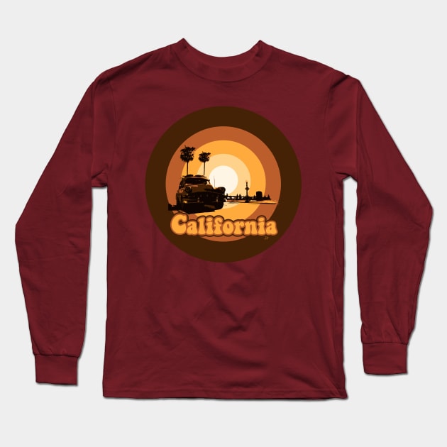 California surf car summer Long Sleeve T-Shirt by JDP Designs